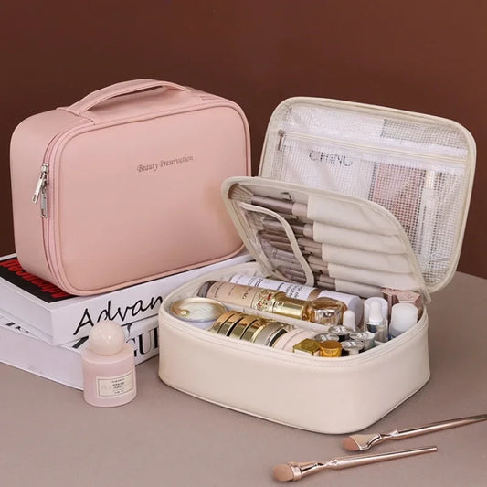Large PU Leather Cosmetic Bag